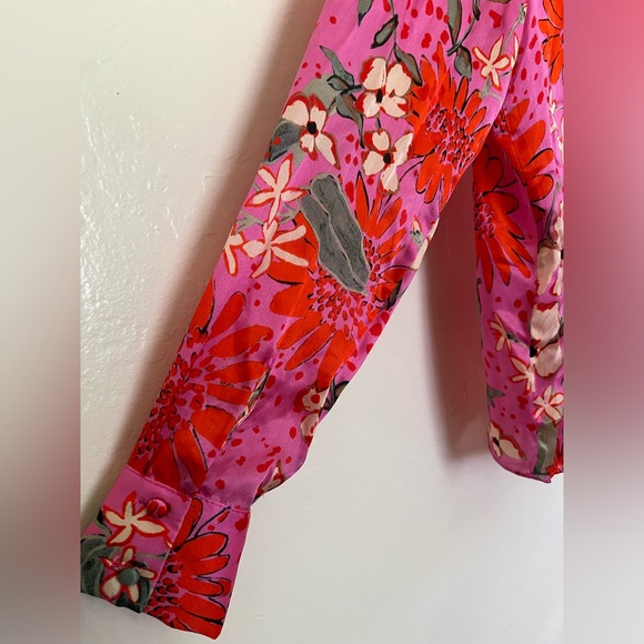 *RARE* Sezane Floral Silk Button Down Blouse✨2019 Summer Collection✨ - Picture 10 of 11